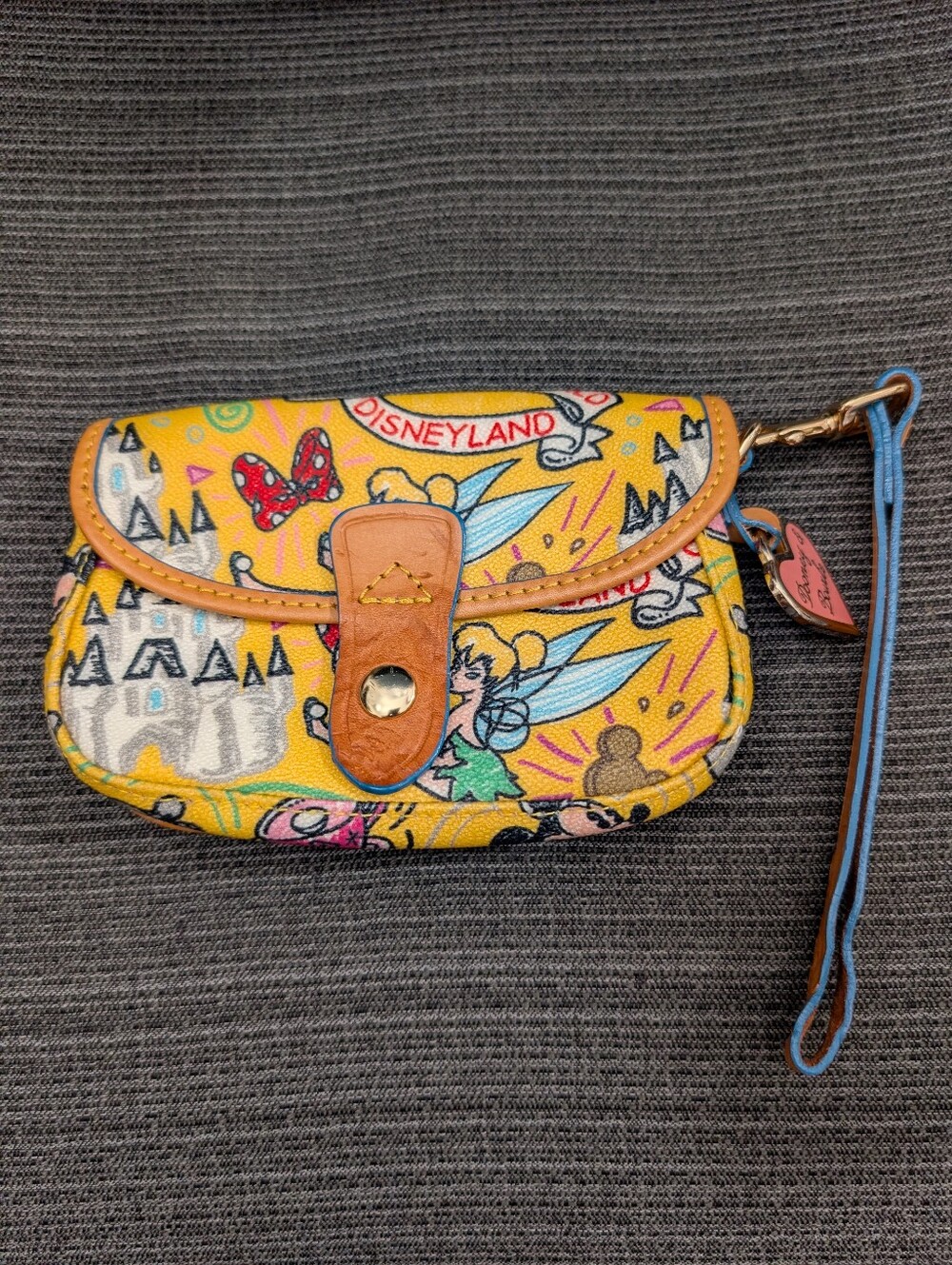 Dooney & Bourke Disney Parks Colored Sketch Yellow Wristlet Retired